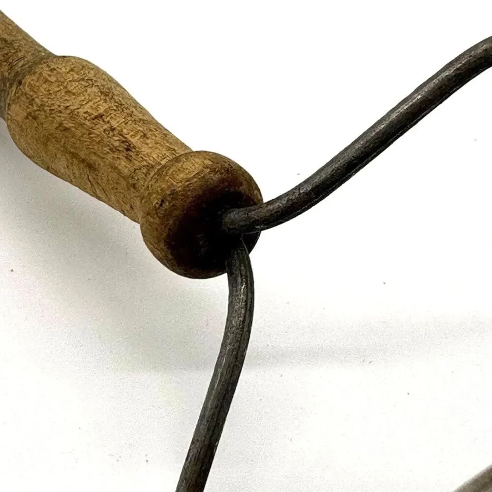 Vintage Wire Potato Masher Primitive Kitchen Tool Wood Handle Rustic Farmhouse